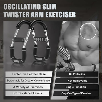 2025 Pro Twister Arm Trainer, Adjustable Power Twister Bar, Chest Shoulder Arm Workout Equipment, Portable Detachable Upper Body Fitness Machine for Home & Gym