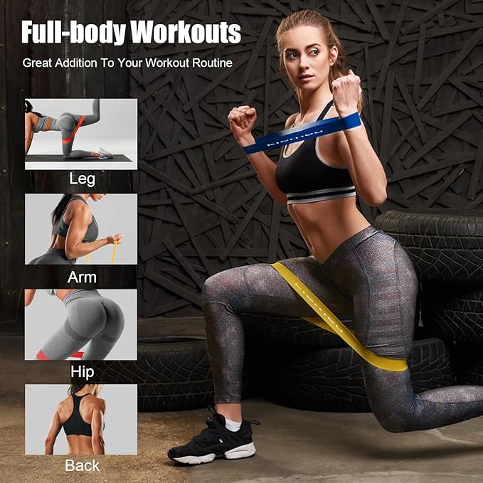Mini Loop Resistance Bands for Working Out Legs, Elastic Stretch Bands for Exercise Loop Bands, Rubber Exercise Bands for Physical Therapy and Rehab, 6 cm Upgraded Version