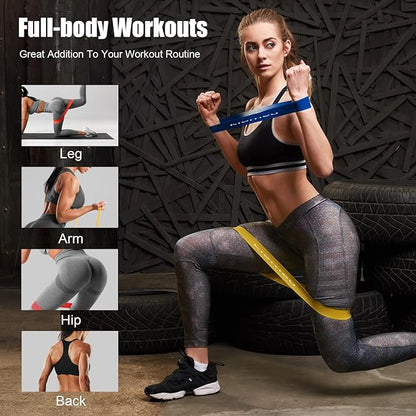 Mini Loop Resistance Bands for Working Out Legs, Elastic Stretch Bands for Exercise Loop Bands, Rubber Exercise Bands for Physical Therapy and Rehab, 6 cm Upgraded Version