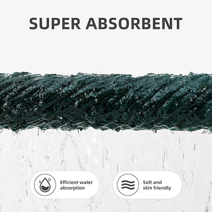 40x80 Inches Oversized Bath Sheets Extra Large Bath Towels Set of 2 for Adults Super Soft Quick Dry Lightweight Lint Free Absorbent Stripe Microfiber Shower Towels (Dark Green, 2 Piece)