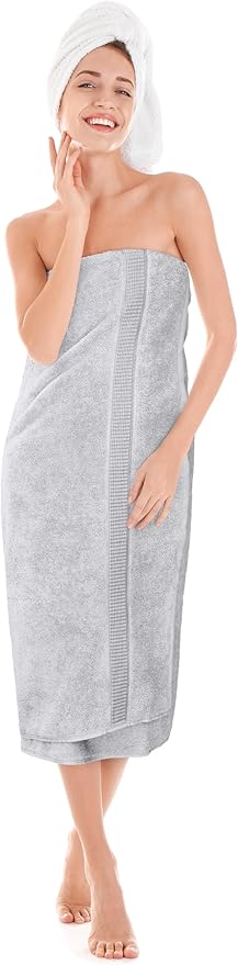 Utopia Towels Luxurious Jumbo Bath Sheet 2 Piece, 600 GSM, 35 by 70 Inches, 100% Ring Spun Cotton, Highly Absorbent and Quick Dry Extra Large Bath Towel, Super Soft Towel, Silver