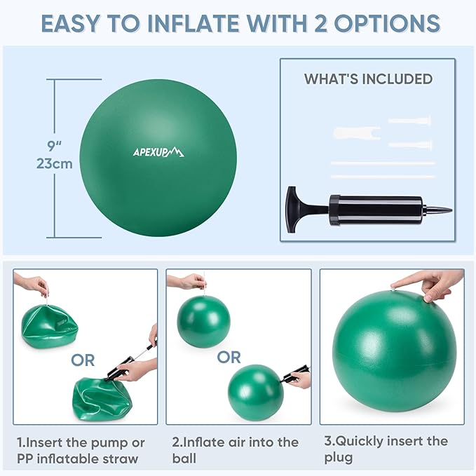 APEXUP Yoga Ball Exercise Ball Anti Slip Heavy Duty for Fitness, Balance & Core Workout