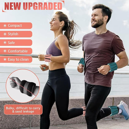 Ankle Weights Set of 2 (1 lb/2 lb/3 lb Each) Adjustable Wrist Weights for Women Men Wearable Arm Leg Weight for Pilates, Running, Walking, Workout, Yoga