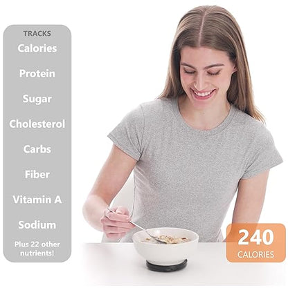Food Scale, Portable, Rechargeable Travel Size. Smart Calories Calculator for Weight Loss, Nutrition, Diabetes, Meal Prep, Diet - Pocket Digital Coffee Scales - Free GOURMETMILES App