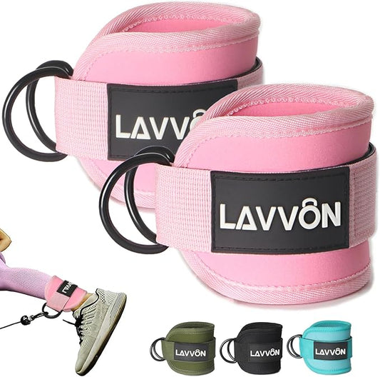 Ankle Straps for Cable Machines Kickbacks - Adjustable Comfort Ankle Cable Attachments for Gym Ankle Cuff Cable Machine Glute Kickback Straps - Leg Extensions, Curls & Ankle Cuffs Women