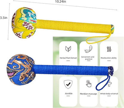 Manual Hammer Massager,Whole Body Massage Hammer,Back Pain Massage Hammer 2P Blue and Yellow…
