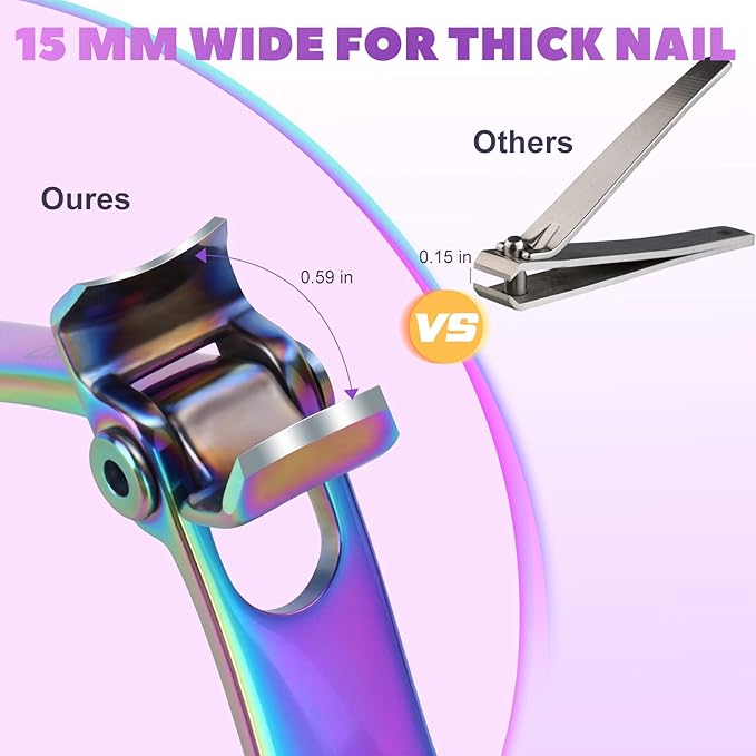 Toenail Clippers for Thick Toenails for Seniors – Vepkuso Ultra Sharp Nail Clippers for Women Large German Fingernail Clippers Cutter Set for Tough Nails, Men, Adult