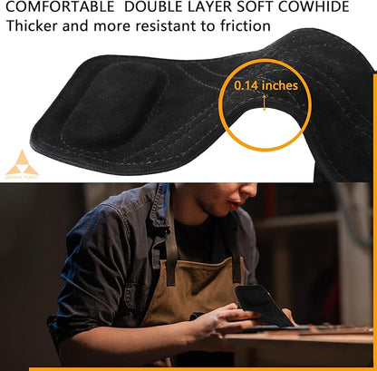 Weight Lifting Wrist Strap with Double Layer Leather, Neoprene Padded Gym Lifting Grips for Deadlift Powerlifting and Pull Up for Men Women (Pair)