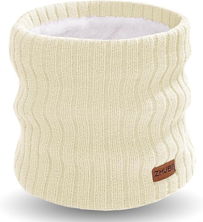 Neck Warmer Gaiter, Winter Fleece Lined Face Mask Scarf for Men Women, Thick Warm Cold Weather Running Ski Neck Cover