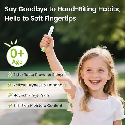 RUNBEN Nail Biting Treatment for Kids & Baby Bitter Taste Nail Care Pen to Stop Thumb Sucking & Biting Nails, Toddlers Safe & Natural Formula, 2-in-1 Repair & Deterrent (0.14 oz)