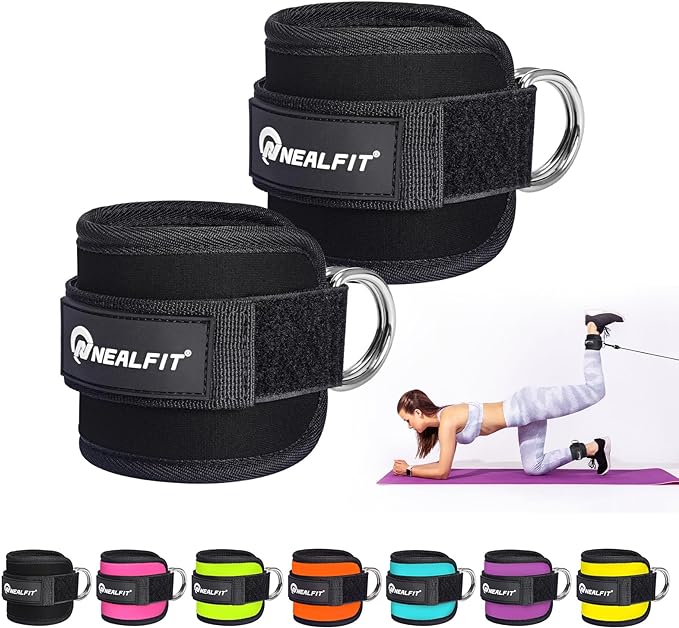Ankle Strap for Cable Machine, Gym Ankle Cuff for Kickbacks, Leg Extensions, Glute Workouts, Booty Hip Abductors Exercise for Women and Men