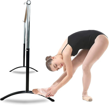 Ballet Barre Portable for Home or Studio, Height Adjustable Bar for Stretch, Pilates, Dance or Active Workouts, Single or Double Bar, Kids and Adults