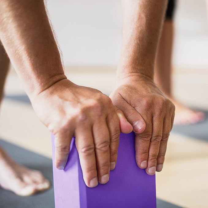 MICRODRY - Stretching & Exercise Foam Blocks, Yoga, Pilates Equipment for Home Workouts, Fitness Accessories for Home & Gym, Slip-Resistant, EVA Foam Block, 9 x 4 x 6 inches