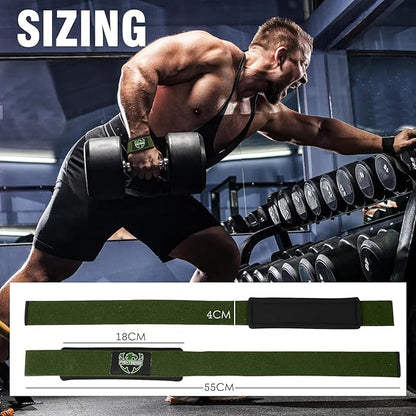 FIGHTSENSE Lifting straps for weightlifting, Gym wrist straps for men women, Neoprene Padded Cotton Weightlifting Straps for Bodybuilding, Powerlifting, Deadlifting and strength training