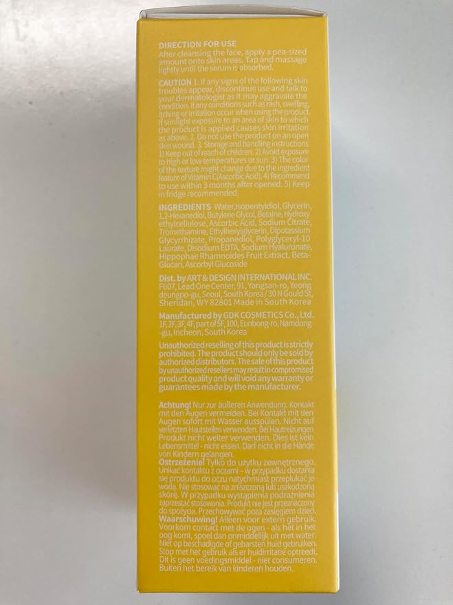 Vitamin C Serum for Face Korean, Brightening, Ascorbic acid, Vitamin Tree Water 1.69 Fl Oz