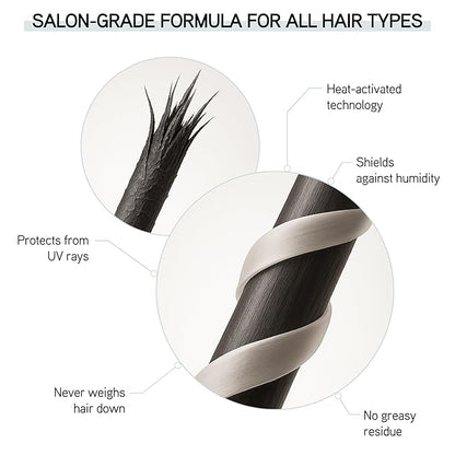 ILES FORMULA Weightless Styling Cream & Finishing Serum with Heat Protection, Non-Greasy Hair Repair Treatment for Damaged Hair, Anti-Frizz Blow Dry Product with Silk Extract & Macroloba Seed (500mL)