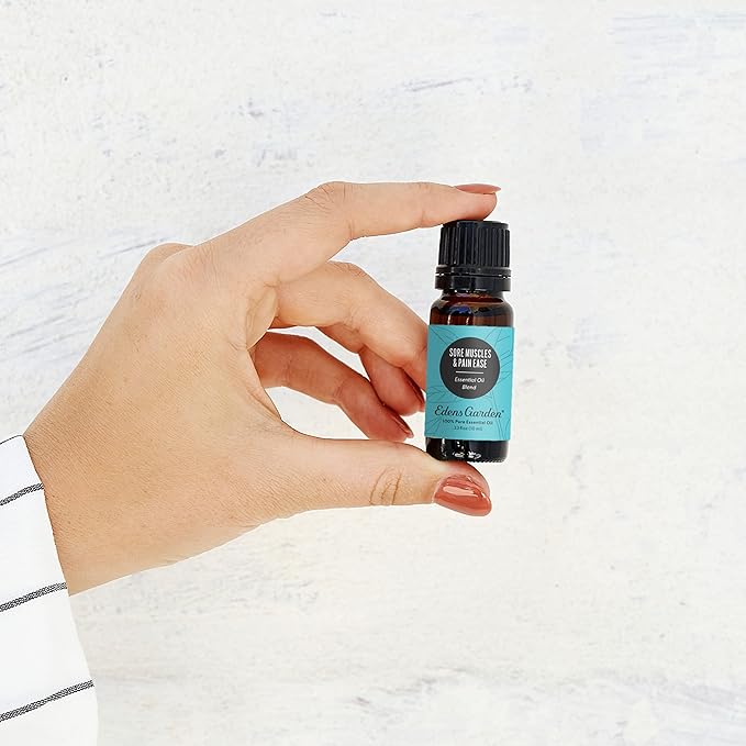 Edens Garden Sore Muscles & Pain Ease Essential Oil Blend- 100% Pure Premium Grade, Undiluted, Natural, Therapeutic, Aromatherapy, The Best for Diffusing, Skin, Face, Humidifiers 10 ml (.33 fl oz)
