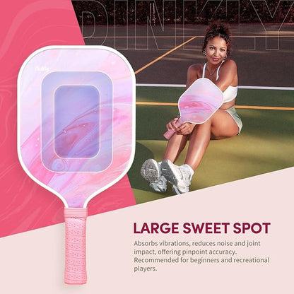 Pickleball Paddles Set of 2/4- USAPA Approved Graphite/Fiberglass Pickleball Racket, 2 Pickleball Rackets, 4 Balls and 1 Portable Carry Bag, Aesthetic Pickle Ball Set for Men Women Beginners