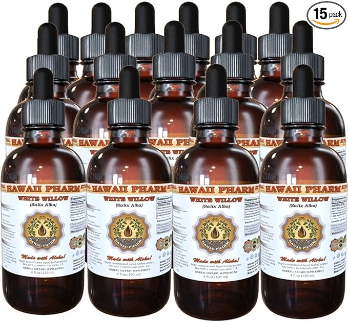 Hawaii Pharm White Willow (Salix alba) Liquid Extract 15x4 fl.oz