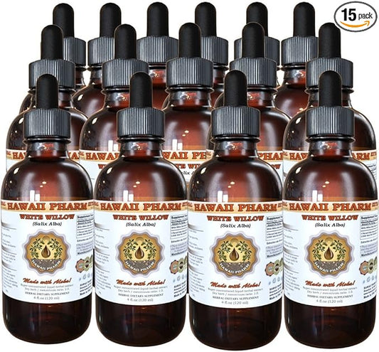 Hawaii Pharm White Willow (Salix alba) Liquid Extract 15x4 fl.oz