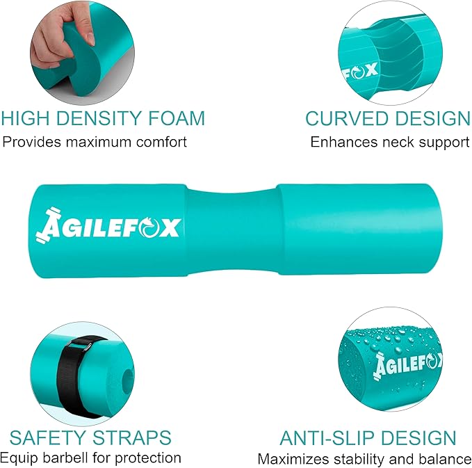 AGILEFOXX Barbell Pad - Squat Pad-Hip Thrust Foam Pad, Comfort & Safety for Strength Training