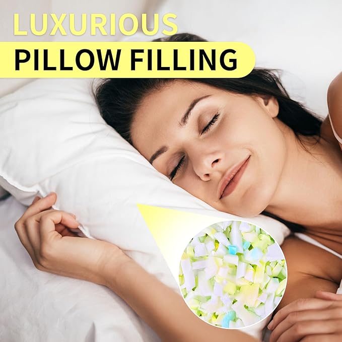 10lbs Shredded Memory Foam Filling for Bean Bag Chair, Premium Beanbag Stuffing High Density Memory Foam Refill