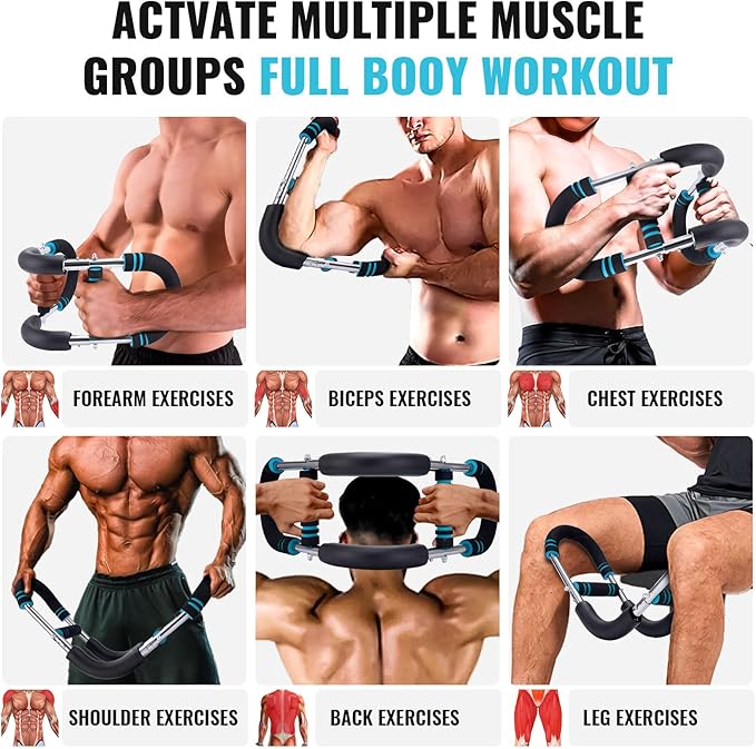 Twister Arm Trainer,Adjustable Chest Arm Workout Equipment,Chest Exerciser for Men,Arm Trainer for Men,Chest Clip Muscle Trainer,Portable Arm Exercise Equipment,Upper Body Workout Equipment