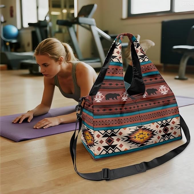 Yoga Mat Bag for Women Men Large Carryall Tote with Adjustable Shoulder Strap for Gym Yoga Travel Pilates Office