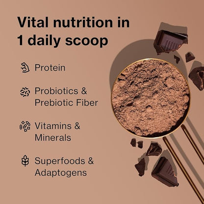 Shakeology 0g Added Sugar Plant Based Protein Powder Blend, Gluten-Free Shake with Vitamins and Minerals – Helps Support Healthy Weight Loss, Lean Muscle, Gut Health – Chocolate, 30 Servings