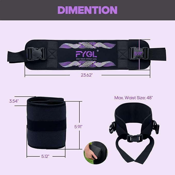 Hip-Thrust-Belt, Foldable Design, Slip-Resistant Padding, Supports 300 lbs, Ideal for Glutes Training with Dumbbells, Kettlebells & Plates, Great for Gym & Home Hip Thrust Workouts