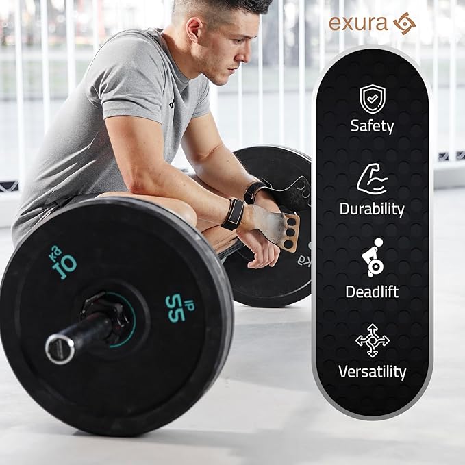 EXURA Pair of Anti Slip Barbell Clamps Two Units Collars Weight Clips, Anti Slip Pair of Olympic Barbell Clamps, Barbell Collars, Barbell Clips, Weight Clips for Bars, Gym Clips, Weight Clamps