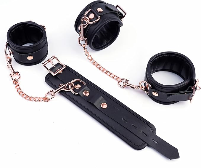 Soft Adjustable Straps Set PU Leather Kit for Hand-Wrist-Ankle Home Gym Sports