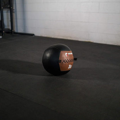 Titan Fitness Soft Leather Medicine Wall Ball Durable, Endurance, Cardio, Core Strength