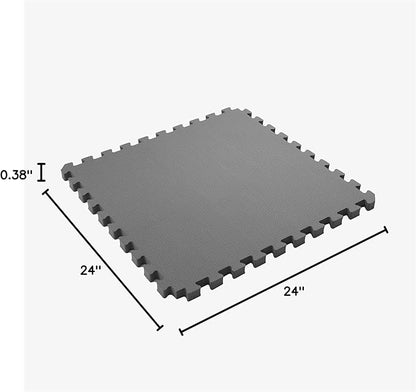 IncStores Fitness Foam Flooring Tiles | Low-Profile Interlocking Foam Tiles for Lightweight Floor Protection in Your Home Gym, Playroom, and More