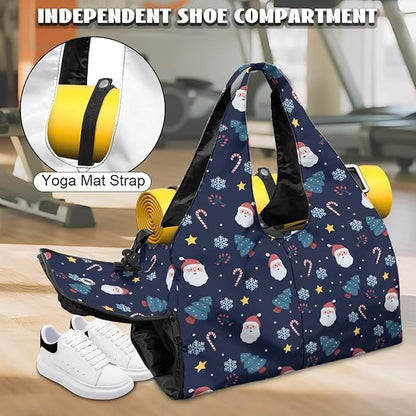 Yoga Mat Bag for Women Men Large Carryall Tote with Adjustable Shoulder Strap for Gym Yoga Travel Pilates Office