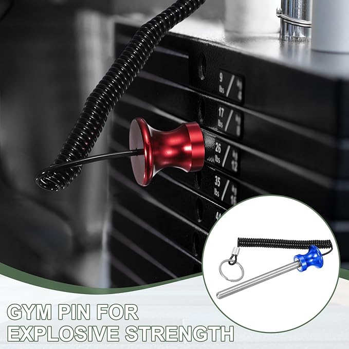 Weight Stack Pin, Weight Gym Pin Strength Training Equipment Replacement with Pull Rope for Home Gym Club