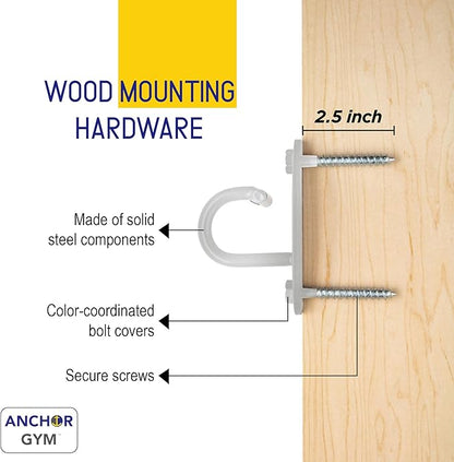 Anchor Gym Mini H1 - Resistance Band Wall Anchors for Home Workouts | Wall Mount Anchor for Resistance Bands, Stretch Straps & Suspension Trainers