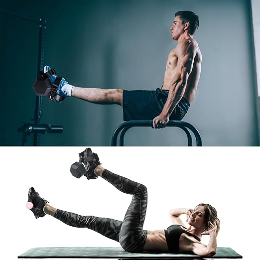 VAIIO Ankle Straps for Dumbbells, Tibialis Trainer, Adjustable Ankle Weights, Workouts at Home for Hip Flexors, Shin Splint, Hamstring Curls for Women and Men, 1pcs