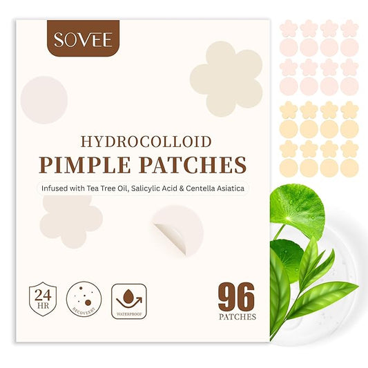 Pimple Patches for Face – 96 Count Hydrocolloid Acne Patch with Salicylic Acid, Tea Tree & Centella – Zit Patches for Blemishes, Breakouts & Spot Treatment