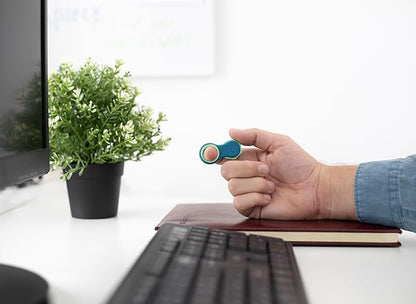 Yogi Fidget Toy – Silent Sensory Spinner for Adults & Kids – Stress Relief Fidgets for ADHD, Anxiety – Fidget Toys for Adults – Includes 5 Finger-Fit Rings – Work, School & Travel – 3-Pack