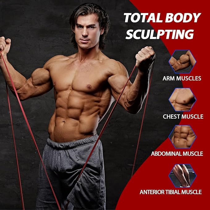 LEEKEY Resistance Bands Set for Pull-Up Assistance & Full-Body Training, Multi-Level Exercise Bands with Bag for Home Workouts, Physical Therapy, Strength Training (Men/Women)