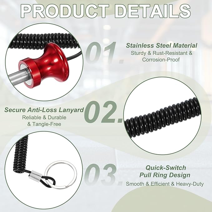 Weight Stack Pin, Weight Gym Pin Strength Training Equipment Replacement with Pull Rope for Home Gym Club