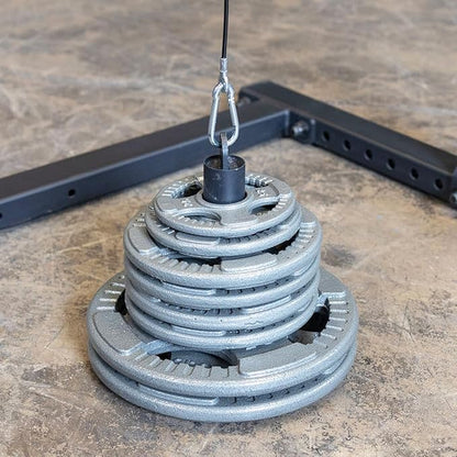 Body-Solid High Pulley Attachment - Ideal for Home Gym, Strength Training, Weight Machines Workout Equipment for Curls, Presses, Pulls and Other Cable Exercises to Work The Arms, Back and Shoulders