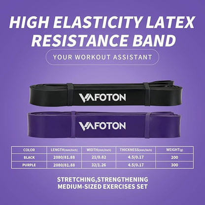 VAFOTON Pull up Assist Bands,Latex Resistance Band Loop for Strength Training,Warm up,Streching,Muscels Building,Home Gym Equipment for Men and Women-Medium Level