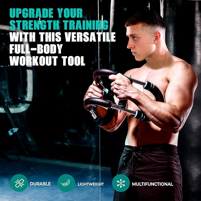 Twister Arm Trainer – Adjustable Power Twister Bar for Chest & Arm Workout | Build Chest Muscles, Strengthen Forearms, Tone Arms | Compact Upper Body Home Gym Equipment