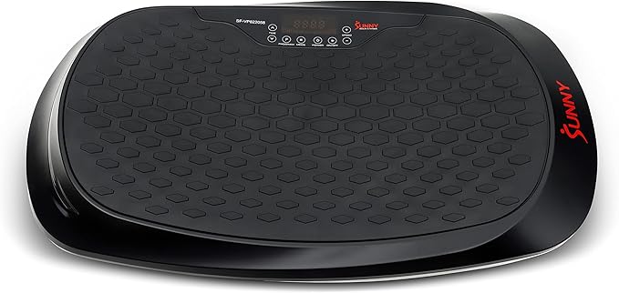 Sunny Health & Fitness Fitboard Vibration Platform Exercise Machine with Multiple Speed Settings and Vibration Modes for Multipurpose Workouts
