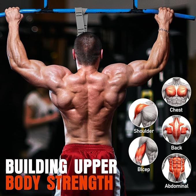 Pull Up Assistance Bands, 300lbs Heavy Duty Resistance Bands for Pull Ups with Adjustable Height, Fabric Feet Rest & Knee Support, Strength Training Pull Up Bar Assist Bands for Home Gym Workouts