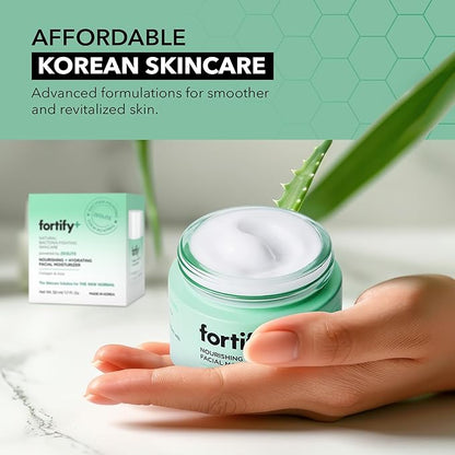 Hyaluronic Acid Moisturizer For Face with Collagen & Aloe - Dermatologist-Tested Anti-Aging Korean Skin Care - Ultra Hydrating & Nourishing - Fragrance & Alcohol-Free - 50ML/1.7Fl.Oz
