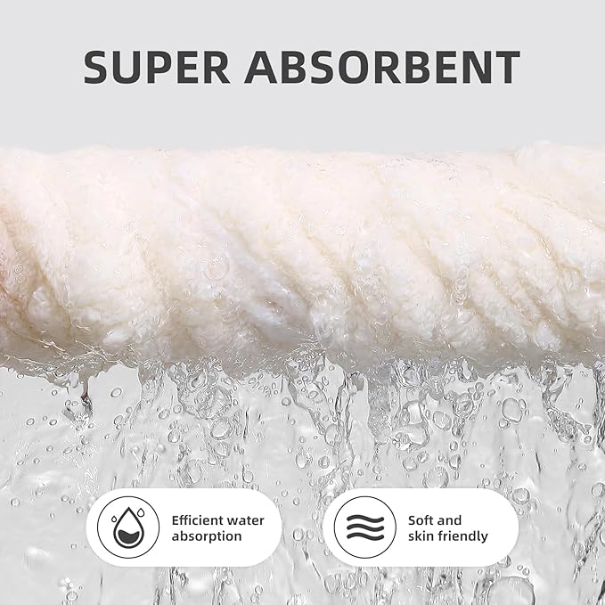 40x80 Inches Oversized Bath Sheets Extra Large Bath Towels Set of 2 for Adults Super Soft Quick Dry Lightweight Lint Free Absorbent Stripe Microfiber Shower Towels (White,2 Piece)