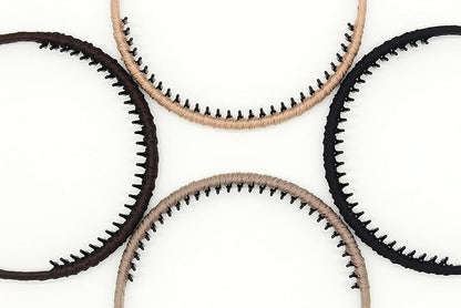 4pcs Hairbands for Women, Non-Slip Zig Zag Headbands, Adjustable Teeth Comb Hair Hoop, Daily Use, Yoga, Spa, Parties, Resin Cotton Blend